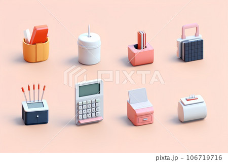 オフィス用品-1（3Dピクト) 106719716