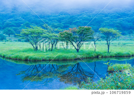 （群馬県）赤城山・早い紅葉が始まった覚満淵 106719859