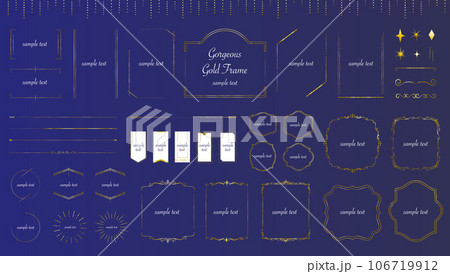 ゴージャスなゴールドフレームのベクターイラスト 106719912
