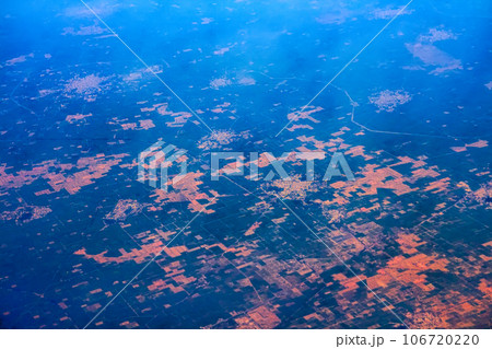 Indian territory near Delhi. View from bird flight Indian territory near Delhi. View from bird flight 106720220