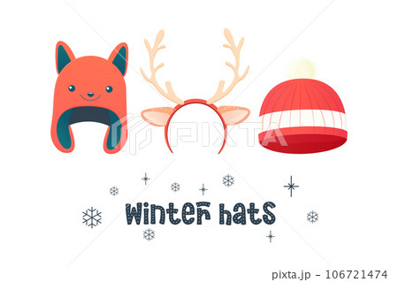 Winter hats, accessories horns, fox shaped hats, children's Winter hats, accessories horns, fox shaped hats, children's 106721474