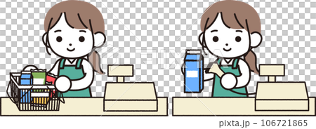 Person working at the cash register (female) 106721865