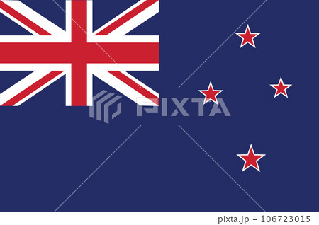 Flag of New Zealand country, banner vector illustration.  106723015