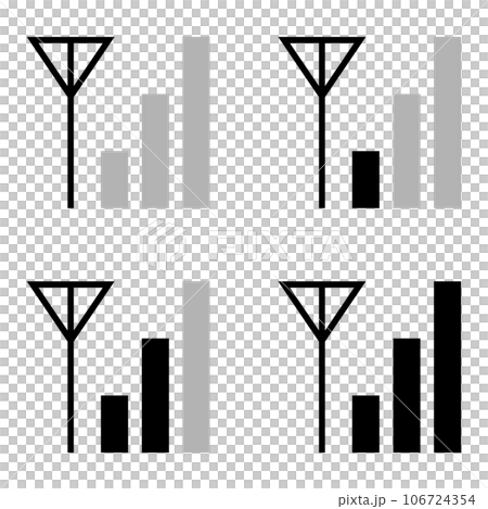 Radio wave icon set Radio wave icon set 106724354