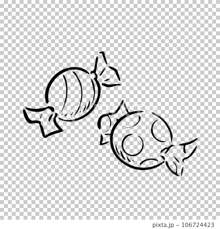 手描きのアメ　モノクロ 106724423