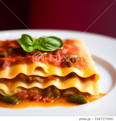 Delicious Lasagna, minced beef bolognese sauce, hot tasty Lasagna with cheese  Delicious Lasagna, minced beef bolognese sauce, hot tasty Lasagna with cheese  106727066