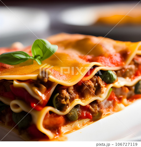 Delicious Lasagna, minced beef bolognese sauce, hot tasty Lasagna with cheese Delicious Lasagna, minced beef bolognese sauce, hot tasty Lasagna with cheese 106727119