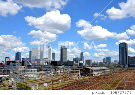 愛知県名古屋市中村区_黄金跨線橋から東側風景1_2023 106727273