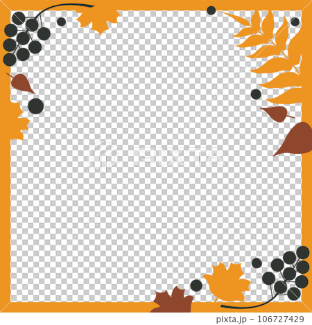 Square frame made of autumn leaves 106727429
