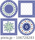 traditional Boleslawiec Polish pottery vector pattern set 106728283