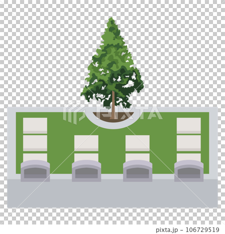 Tree funeral illustration material vector 106729519