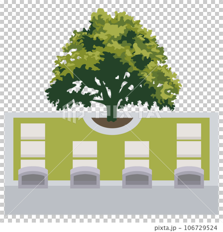 Tree funeral illustration material vector 106729524