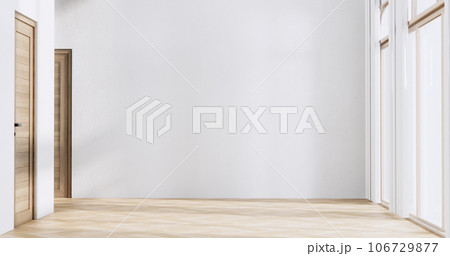 white Empty wooden room, Cleaning japan room interior, 3D rendering 106729877
