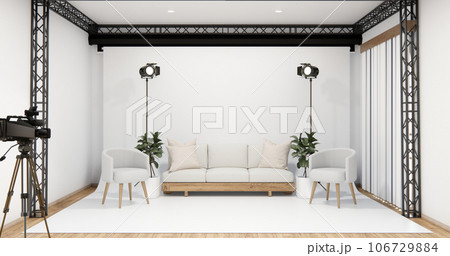 Sofa japan on room tropical interior.3D rendering Sofa japan on room tropical interior.3D rendering 106729884
