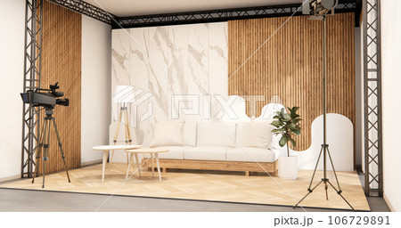 Sofa japan on room tropical interior.3D rendering 106729891