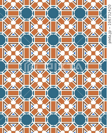 An Illustration of a seamless tile pattern used as wallpaper or background 106732420