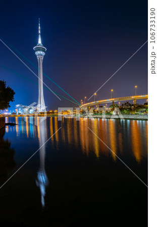 Night view of the Macau Tower Night view of the Macau Tower 106733190