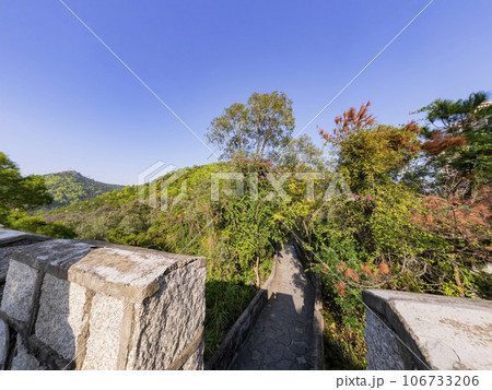Sunny exterior view of the garden of Yuanming Palace Sunny exterior view of the garden of Yuanming Palace 106733206