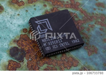 KYIV, UKRAINE - August 2, 2023. AMD 286 processor KYIV, UKRAINE - August 2, 2023. AMD 286 processor 106733780