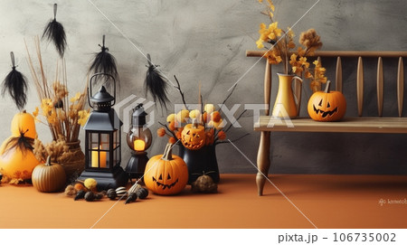 ハロウィンのお化けカボチャのインテリア06 106735002