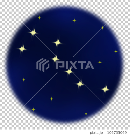 北斗七星在圓形夜空中閃耀的插圖 北斗七星在圓形夜空中閃耀的插圖 106735069