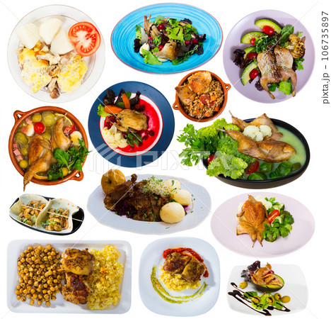 Set of poultry food isolated 106735897