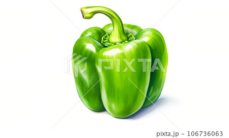 ピーマンの水彩イラスト「AI生成画像」 106736063