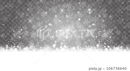 クリスマス　雪　冬　風景　背景 106736640