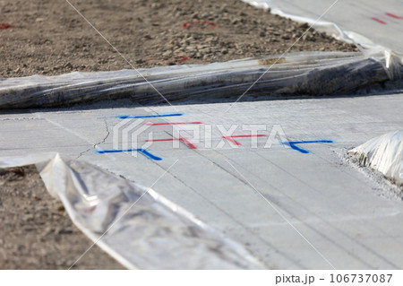 住宅の基礎工事　墨出し　イメージ 106737087