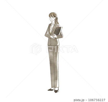 笑顔のスーツ姿の女性 106738227