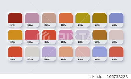 Color Palette, Color Swatches in RGB, HEX Colors, Paint Color Palette, Bright Colour in HEX Codes Catalog, Pastel Color Tones 106738228