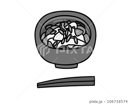 おっきりこみ・郷土料理・群馬県・モノクロ 106738574