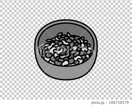 そぼろ納豆・郷土料理・茨城県・モノクロ 106738579