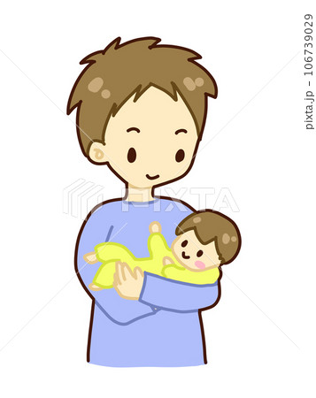赤ちゃんを抱っこする男性 106739029