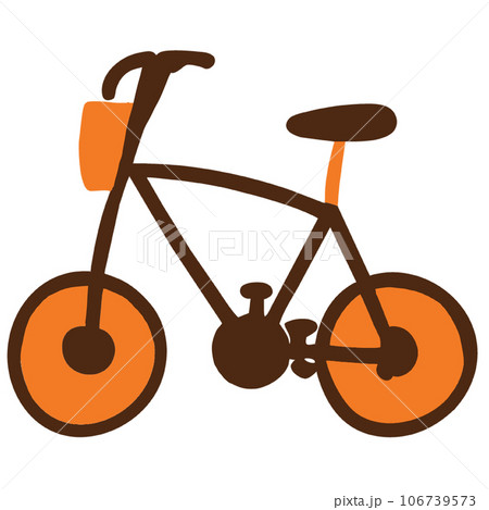 Cute cartoon bike in doodle style in the autumn Generative AI  106739573