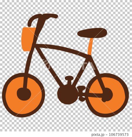 Cute cartoon bike in doodle style in the autumn Generative AI  106739573