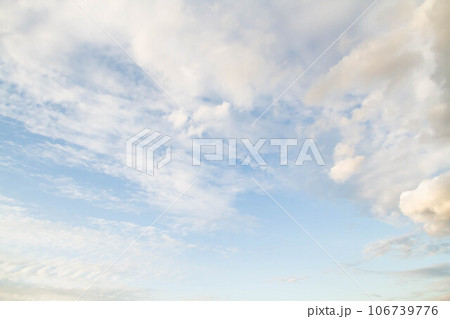 Cumulus clouds. White clouds on a blue background. 106739776