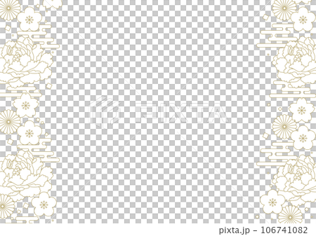 簡單的日式圖案框架01 106741082