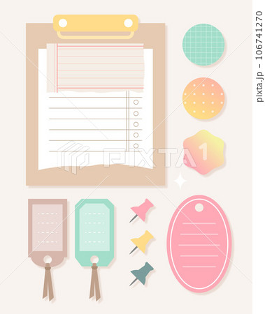 Simple Memo Paper Set Illustration  106741270