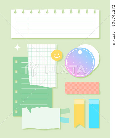 Simple Memo Paper Set Illustration  106741272