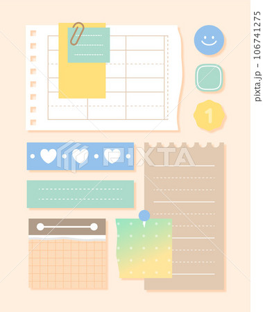 Simple Memo Paper Set Illustration  106741275