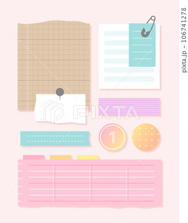 Simple Memo Paper Set Illustration  106741278