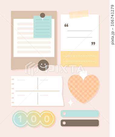 Simple Memo Paper Set Illustration  106741279