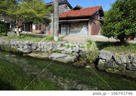 中山道 醒ヶ井宿〈 地蔵川と町並み 〉 【滋賀県米原市】 106741746