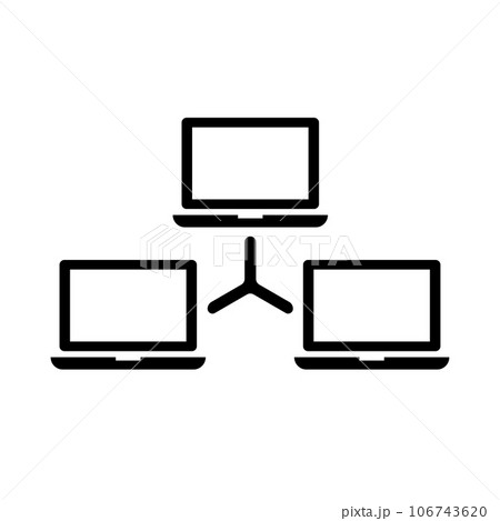 社内ネットワーク・イントラネット・分散型サービス ベクターアイコンイラスト 106743620