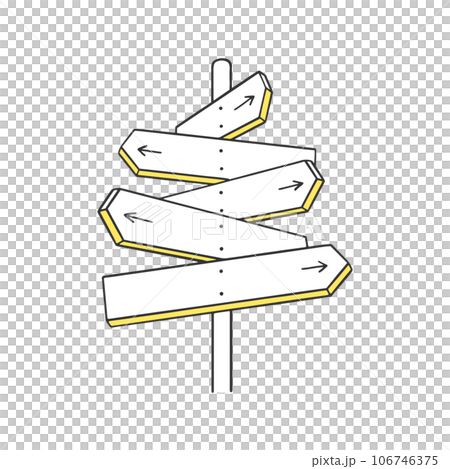 Illustration material of complicated road signs overseas 106746375