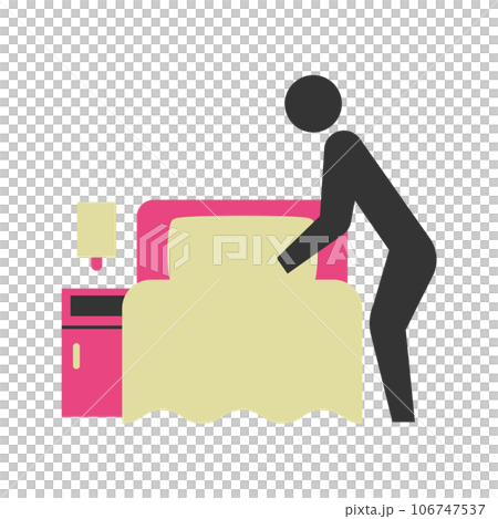 bed making icon 106747537