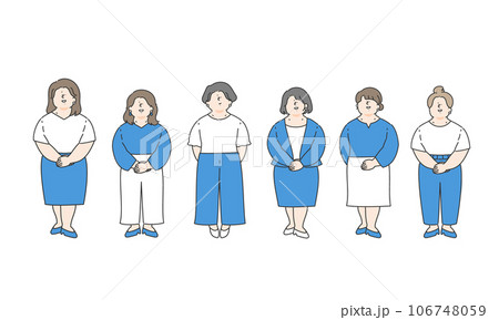 女性のビジネスパーソンのイラストセット　 106748059