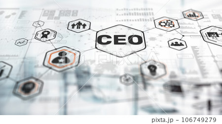 Inscription CEO virtual screen. Chief Executive Officer 106749279