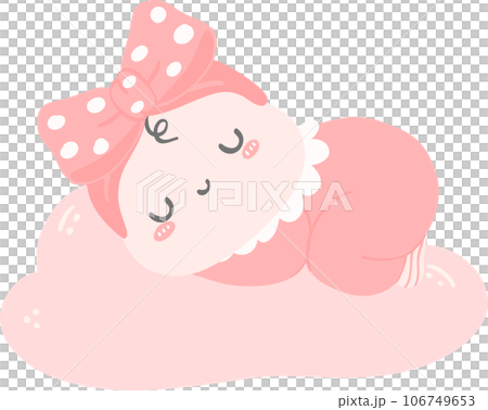 Cute baby girl in pink clothe, baby newborn shower cartoon doodle hand drawing Cute baby girl in pink clothe, baby newborn shower cartoon doodle hand drawing 106749653